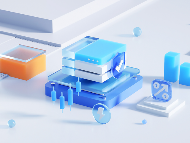 商务玻璃数据图表几何白色C4D