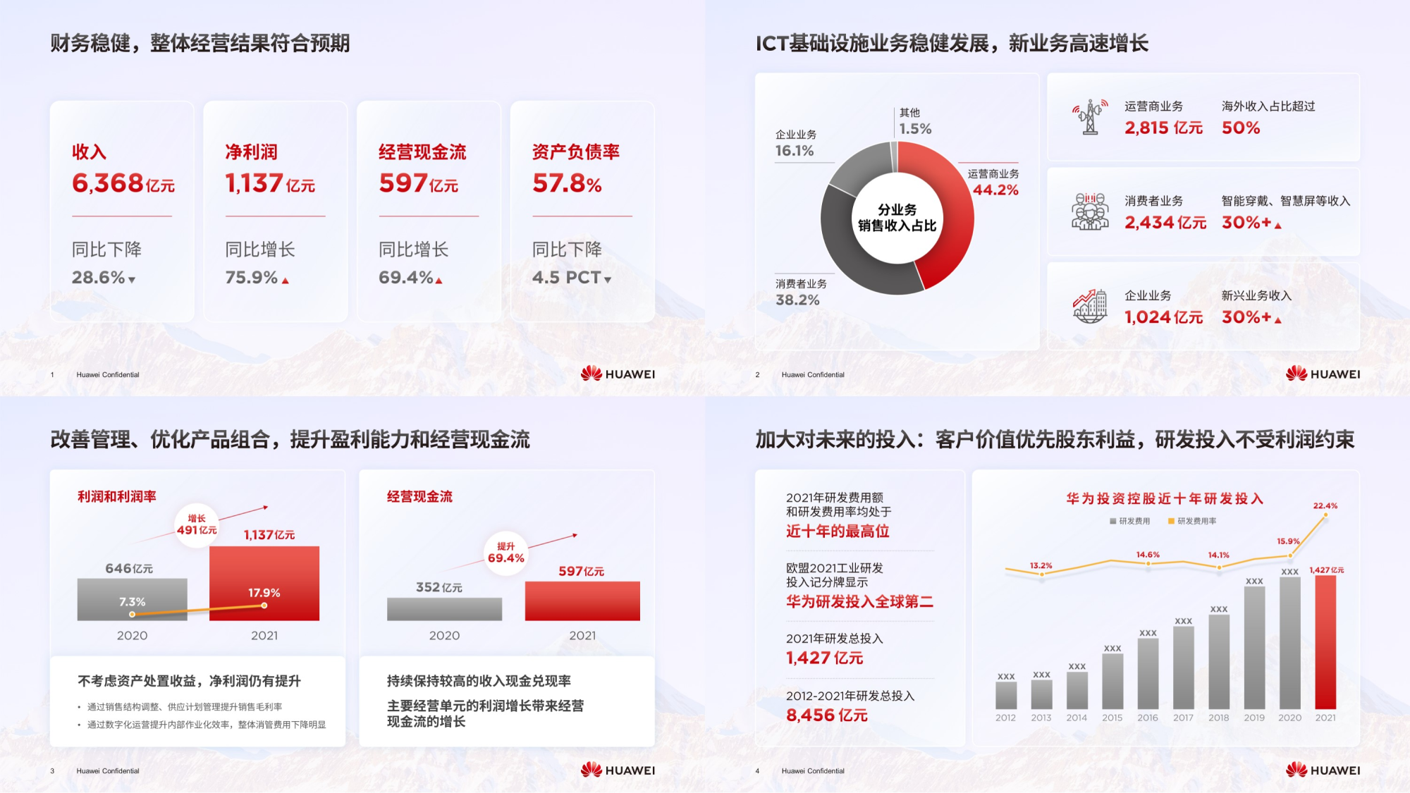 华为 – PPT财务数据